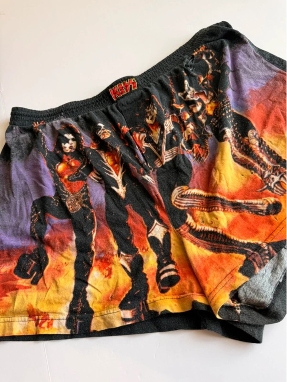 Vintage Kiss Destroyer AOP Shorts XL